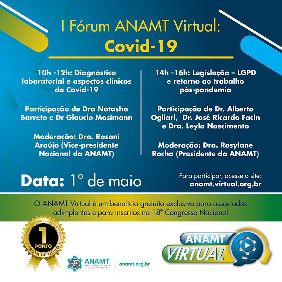 I Fórum ANAMT Virtual - Covid-19